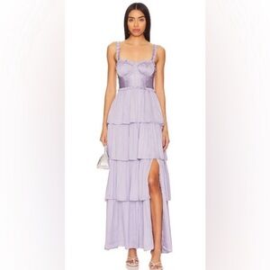 NWT Altar’d State Lilac Noel Tiered Maxi Dress XXL
